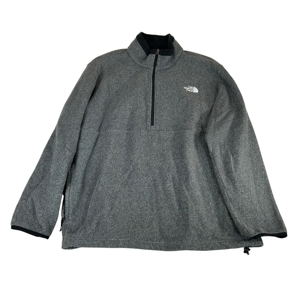 The North Face Mens XXL Heather Grey 1/4 Zip Fleece Pullover NF0A5EJMKS7 F20